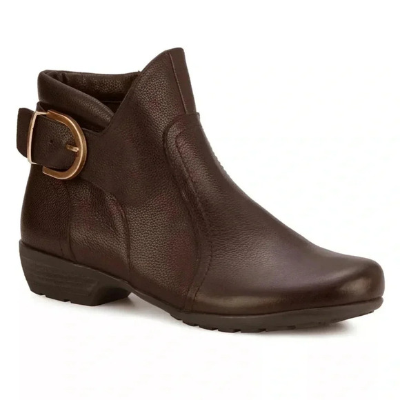 WALKING Cradles Ender Bootie: Brown Tumbled Leather, 8.5 Narrow Like New Bin D - Picture 8 of 8
